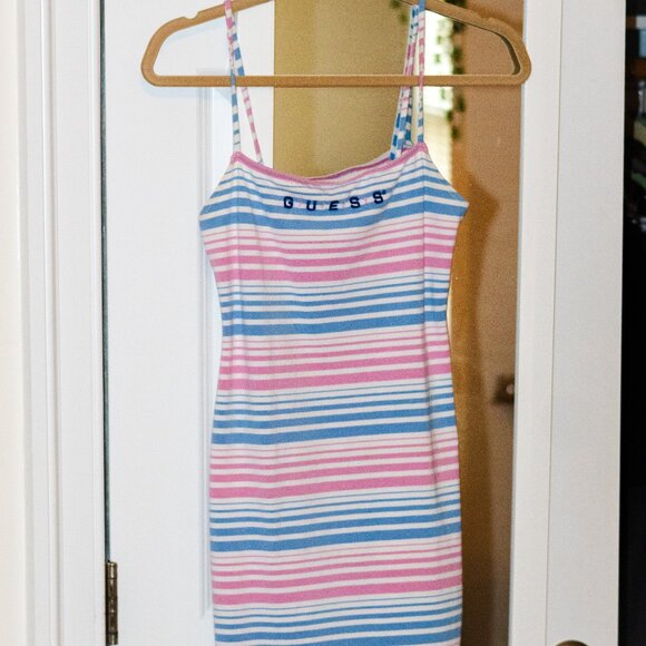 Summer bodycon striped dress by Guess, size xs - Picture 2 of 4